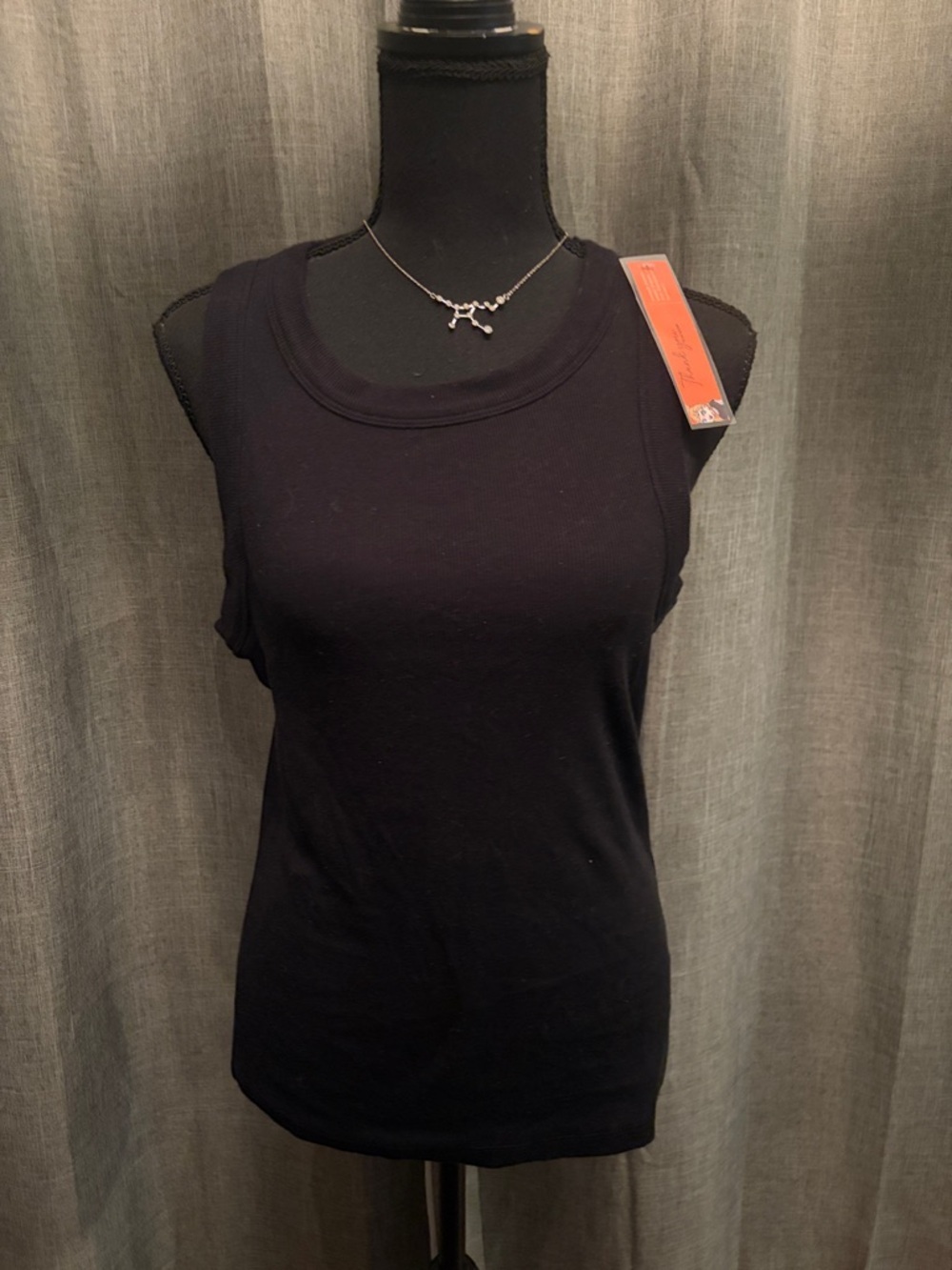 Banana Republic Black Ribbed Scoop Tank